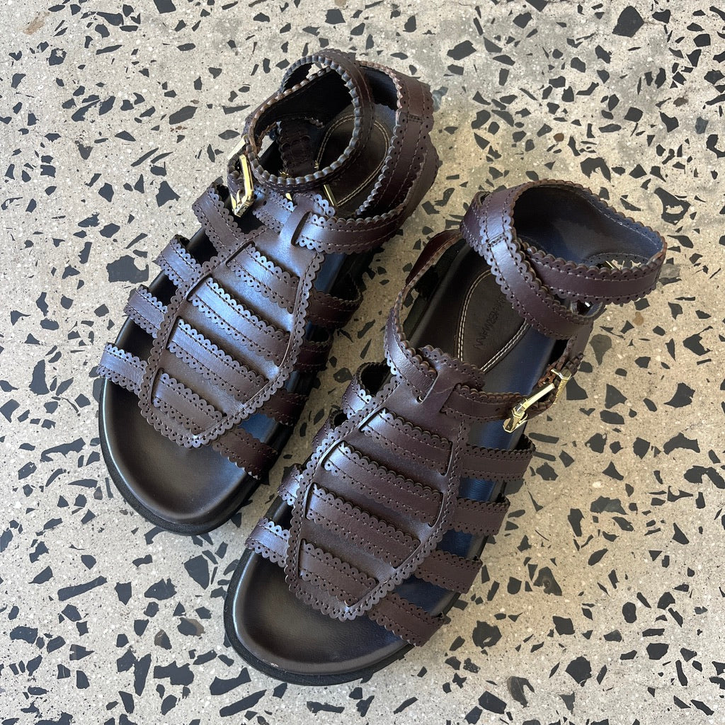 Zimmermann Goldie Gladiator In Espresso