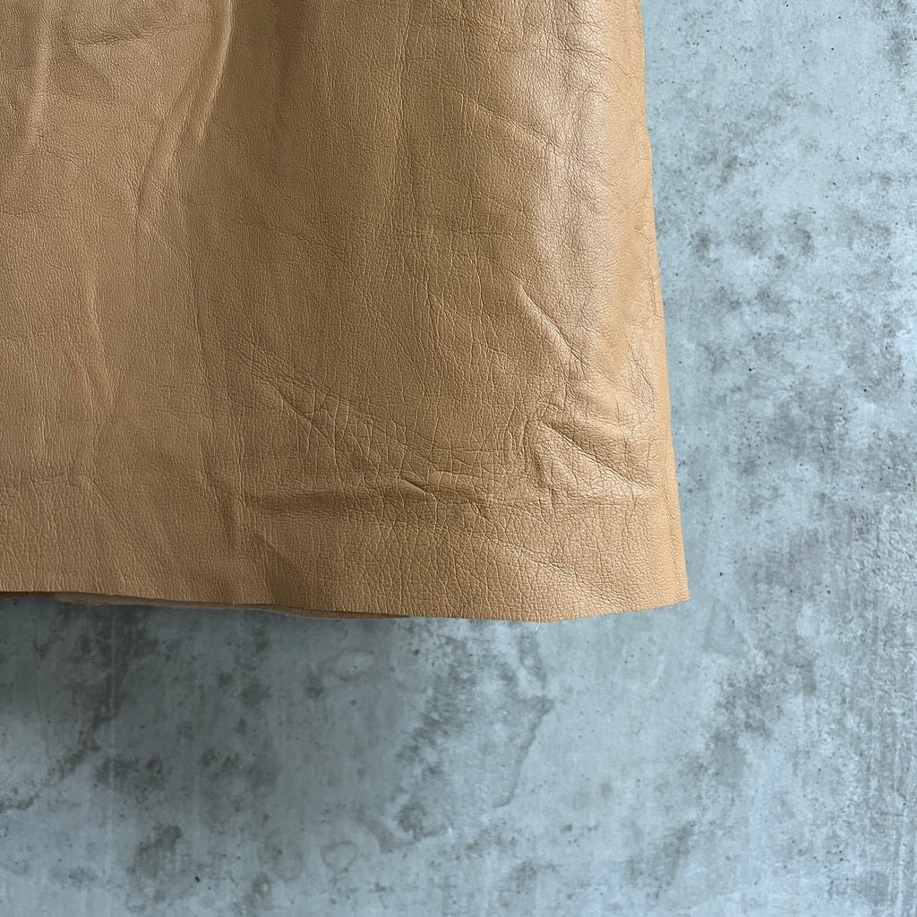 Zulu nad Zephy Brown Lather Skirt With Raw Hem