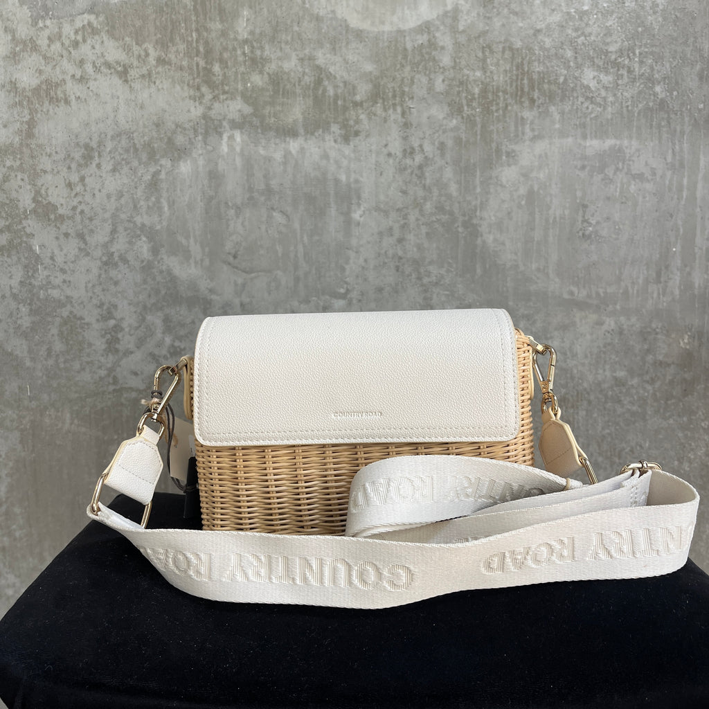 Country Road Rattan Crossbody Bag